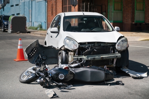 Driver needs motorcycle accident lawyer after crash in Atlanta.
